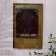 Vintage Tibetan Art Painting of Lord Shiva in Wooden Frame