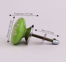 Pea Green Etched Knob