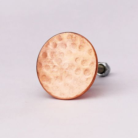 Copper Round Hammer Flat Cabinet Knobs