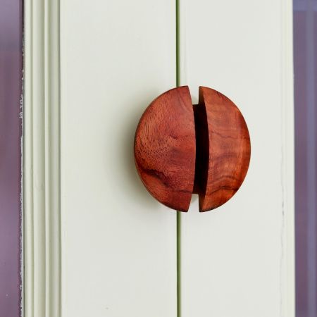 Handmade Modern Natural Wooden Door Small Handles Pack of 2 Pieces