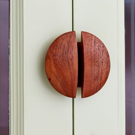 Modern Natural Wooden Cabinet Door Handles (Medium Size) Pack of 2 Pieces