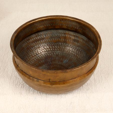 Vintage Brown Handmade Holy Pot Made of Finest Brass