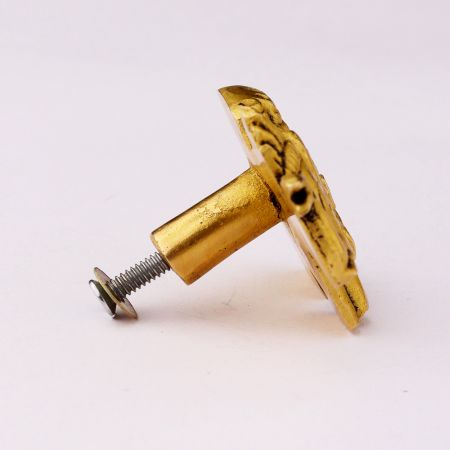 Handmade Modern Golden Brass Elephant Drawer Knob