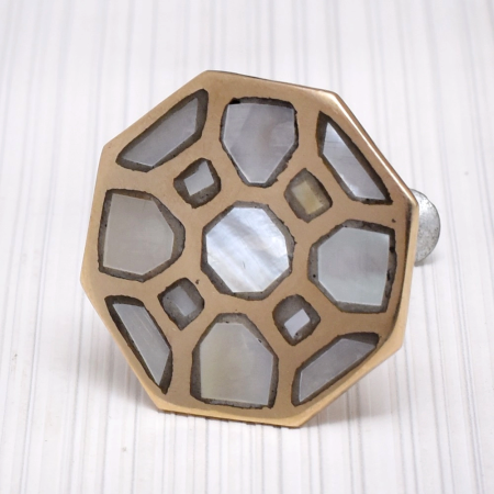 Octagon Shape Mother of Pearl Kitchen Cabinet Knobs