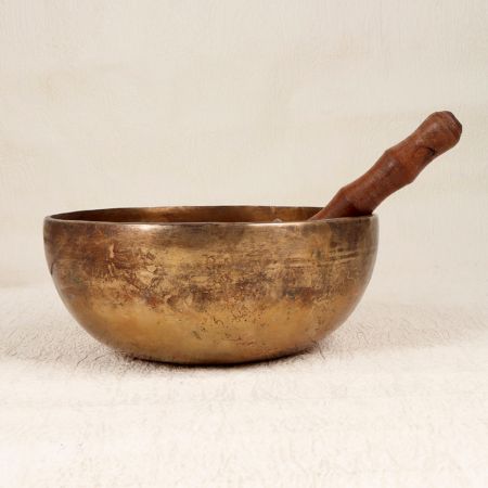 Handmade Finest Bell Metal Meditation Bowl with Wooden Mallet