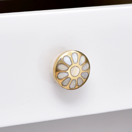 Modern Drawer Knob Made of Premium Mother of Pearl