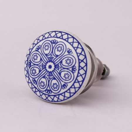 Blue Wheel Flat Knob