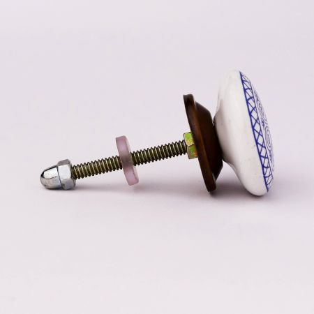 Blue Wheel Flat Knob