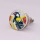 Multicolor Parrot Flat Ceramic Cabinet Knob