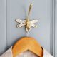 Mother Of Pearl Butterfly Brass Coat Hook