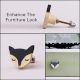 Grey and Peach Wooden Fox Cabinet Knobs