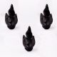 Modern Decorative Black Fox Face Iron Wall Hooks-3 Pieces