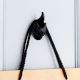 Modern Decorative Black Fox Face Iron Wall Hooks-3 Pieces
