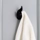 Modern Decorative Black Fox Face Iron Wall Hooks-3 Pieces