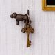 Decorative Modern Antique Puppy Iron Wall Hooks-3 Pieces