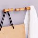 Handmade Natural Wooden T-Bar Wall Hooks-3 Pieces