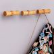 Handmade Natural Wooden T-Bar Wall Hooks-3 Pieces