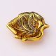 Handmade Golden Aluminium Ganpati on Leaf Shape Diwali Diya