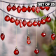 Red Tiny Christmas Ornaments -Pack of 25