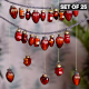 Modern Red Tiny Christmas Ornaments Pack of 25