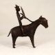 Vintage Dark Finish Brass Sheep with Rider for Home Decor