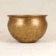 Round Handmade Brass Holy Pot for Collection and Decoration