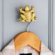 Modern Brass Frog Wall Hook In Golden