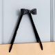 Handcrafted Black Iron Bow Modern Wall Hooks-3 Pieces
