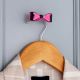 Pink and Black Iron Bow Modern Wall Hooks-3 Pieces
