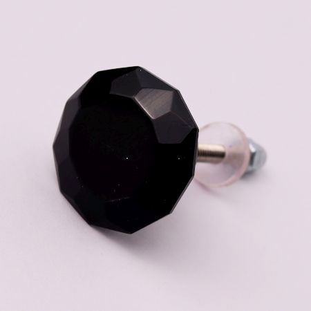 Black Diamond Glass Drawer Knobs