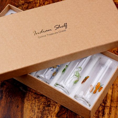 Modern Transparent Shot Glasses for Decoration in Set of 6