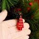 25 Pieces Red Tiny Christmas Ornaments