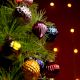 Set of 12 Glass Multicolor Christmas Ornaments For Tree Decoration
