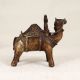 Fine Art Brass Camel Statue with Rider in Central India Art