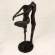Dark Finish Handmade Brass Lady Statue for Home Decor