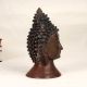 Brown Finish Handmade Buddha Head Statue Made of Brass