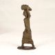 Tribal Art Brass Statue of Lady Carrying Crop for Decoration