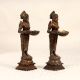Handcrafted Finest Brass Deep Lakshmi Statue in Set of 2