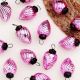 12 Pieces Glass Pink Pinecone Christmas Ornaments For Tree Decoration