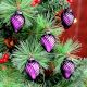 12 Pieces Glass Purple Ornaments For Tree Decoration