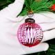 12 Pieces Pink Glass Christmas Ornaments For Tree Decoration