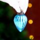 12 Pieces Modern Glass Sky Blue Christmas Ornaments For Tree Decoration