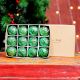12 Pieces Decorative Green Glass Ornaments - Christmas Tree Ornaments