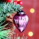 12 Pieces Onion Pink Coloured Glass Christmas Ornaments