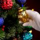 6 Pieces Modern Multicolor Coloured Glass Christmas Ornaments