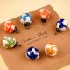 25 Pieces Decorative Multicolor Round Tiny Ceramic Christmas Ornaments