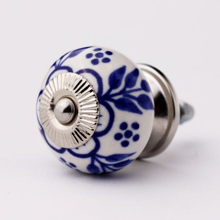 Navy Blue Leaf Knob.