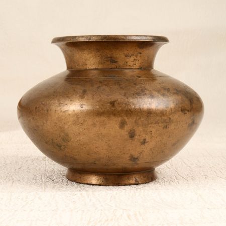 Vintage Brown Finish Holy Water Pot Made of Finest Brass