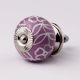 Light Purple floral Leafy Knob