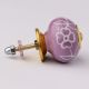 Light Purple floral Leafy Knob